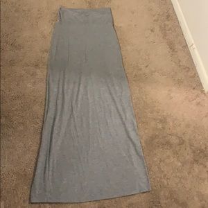 grey maxi skirt
